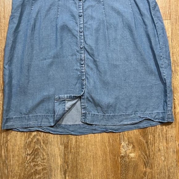 Gentle Fawn Chambray Dress Button Down Cap Flutter Sleeve Blue Size 8 EUC - Picture 4 of 13
